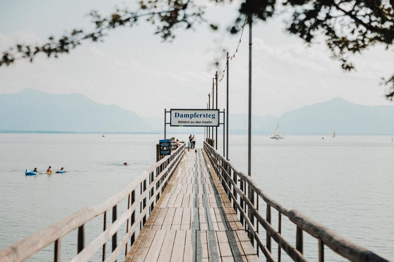 Chiemsee Ferienwohnung Gartenblick Prien am Chiemsee Buitenkant foto